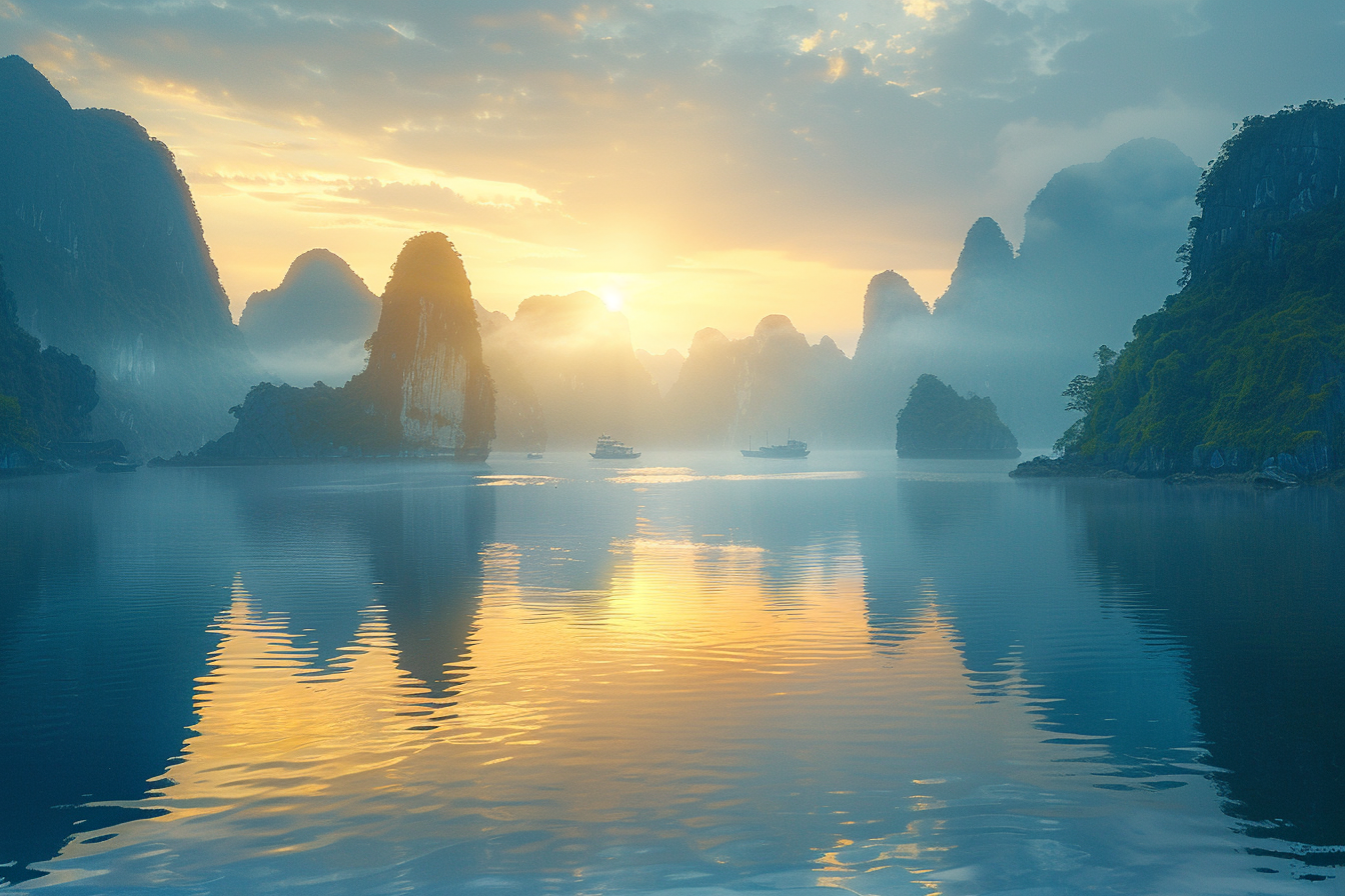 halong-bay_limestone-islands_morning-mist_noboats
