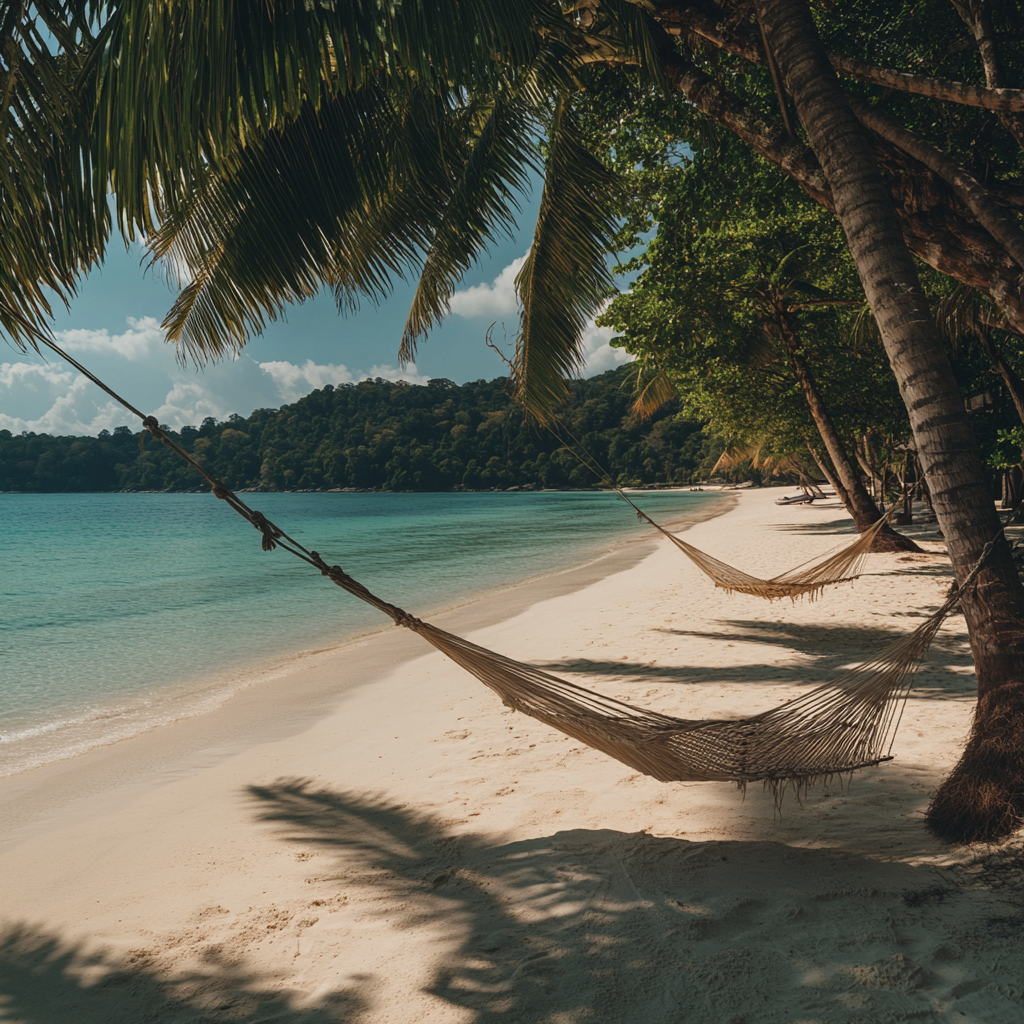 u6342594373_Empty_white_sand_beach_on_Koh_Rong_with_two_hammo_f11a59d2-774f-4f62-9743-653b49c1fd78_3