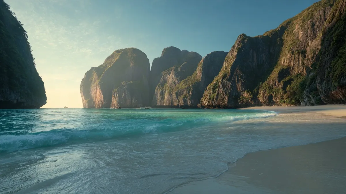 Maya Bay Koh Phi Phi bei Sonnenaufgang